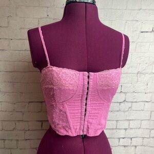 L.A. hearts size XS pink tank top corset top
